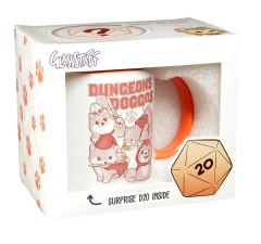 GlassStaff Coffee Mug  with Surprise D20 - Dungeons & Doggos